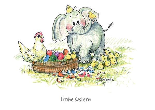 Oster-Elefanten-Karte 2011